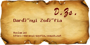 Darányi Zsófia névjegykártya