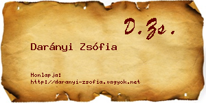 Darányi Zsófia névjegykártya